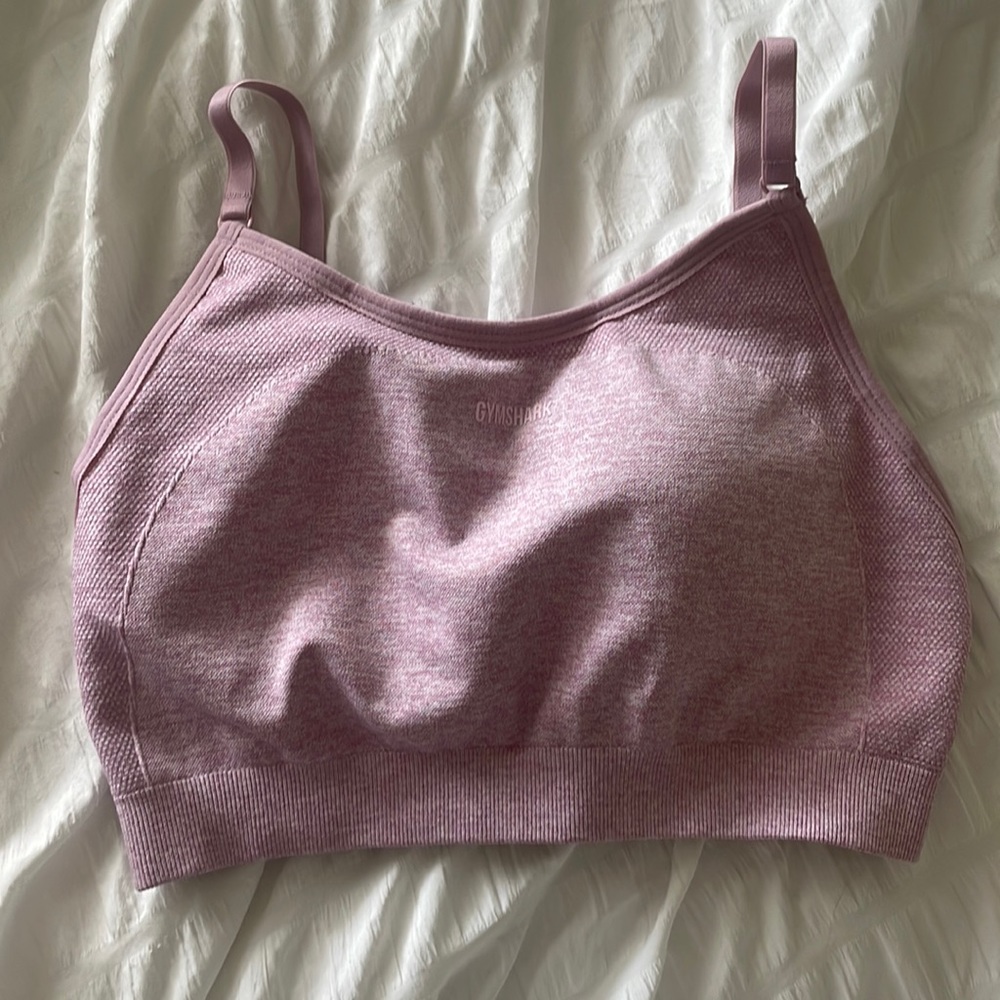 PINK GYMSHARK PADDED SPORTS BRA